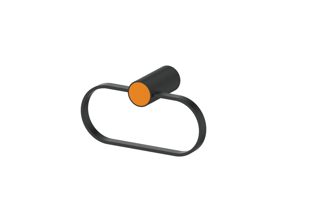 Matte Black / Orange Burst