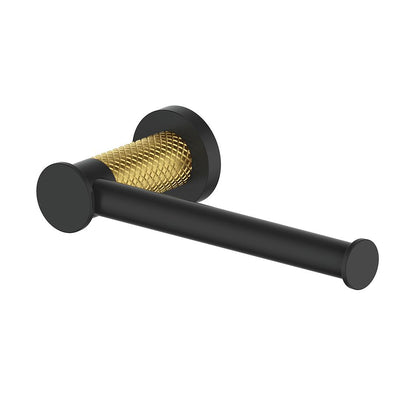 Vogt Drava Toilet Paper Holder in Brushed Gold / Matte Black - BA.0208.BGB