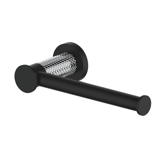 Vogt Drava Toilet Paper Holder in Chrome / Matte Black - BA.0208.CB