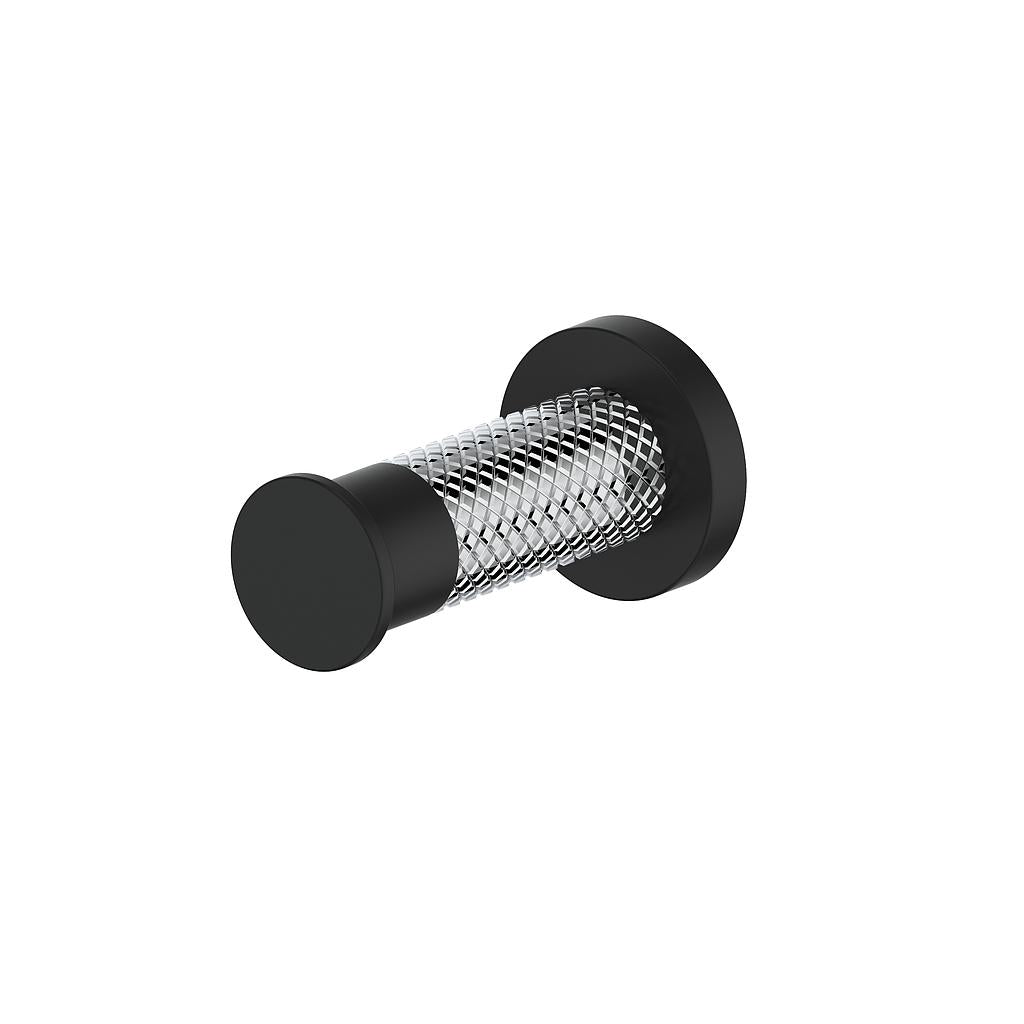 Vogt Drava Robe Hook in Chrome / Matte Black - BA.0308.CB