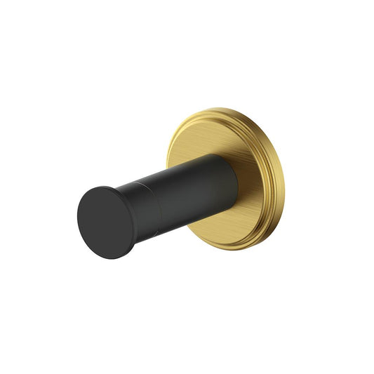 Vogt Zehn Robe Hook - Brushed Gold / Matte Black (BA.0309.BGB)
