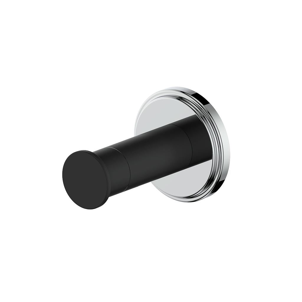 Vogt Zehn Robe Hook - Chrome / Matte Black (BA.0309.CB)