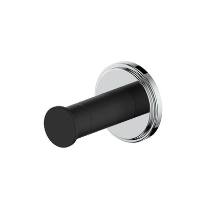Vogt Zehn Robe Hook - Chrome / Matte Black (BA.0309.CB)