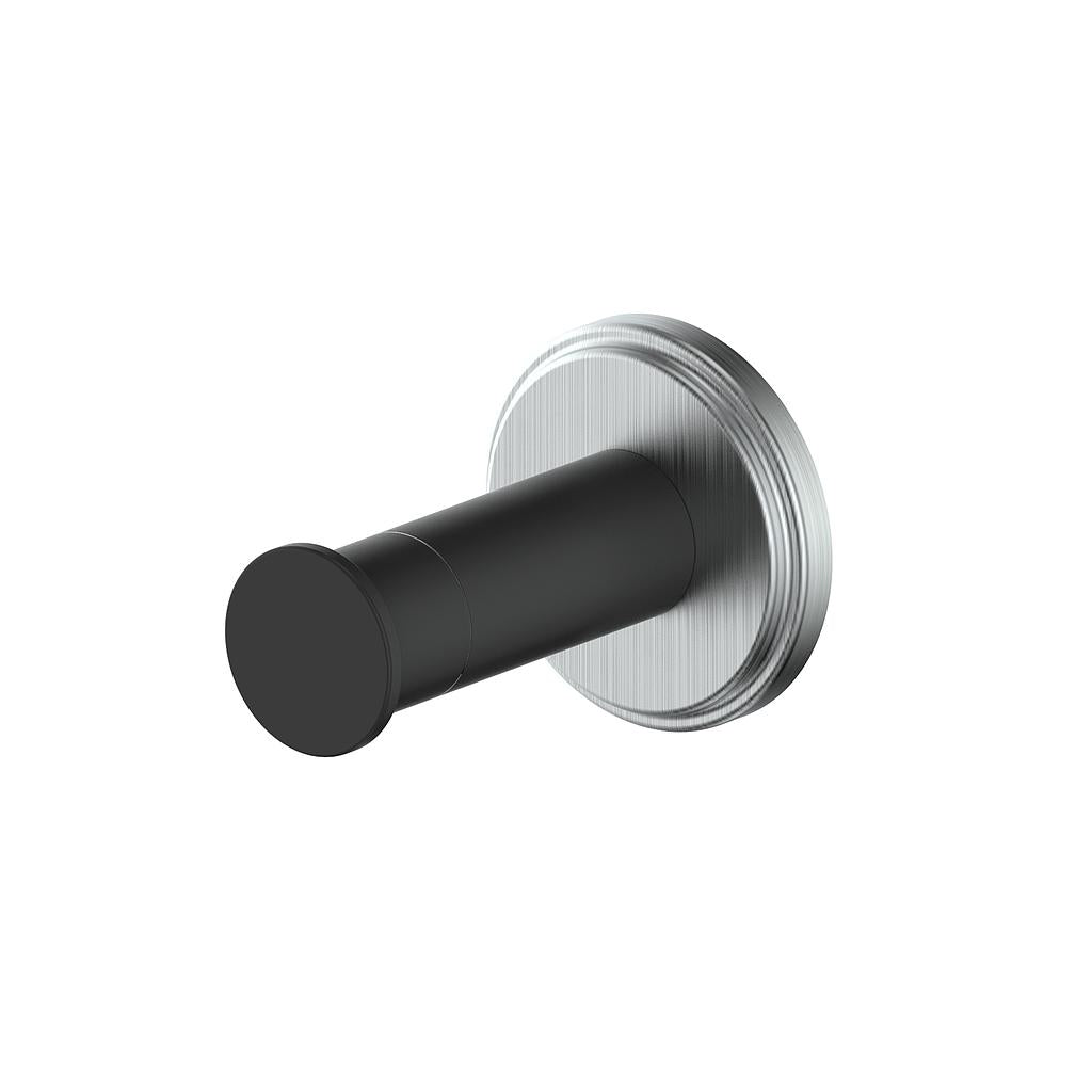 Vogt Zehn Robe Hook - Stainless Steel / Matte Black (BA.0309.SB)