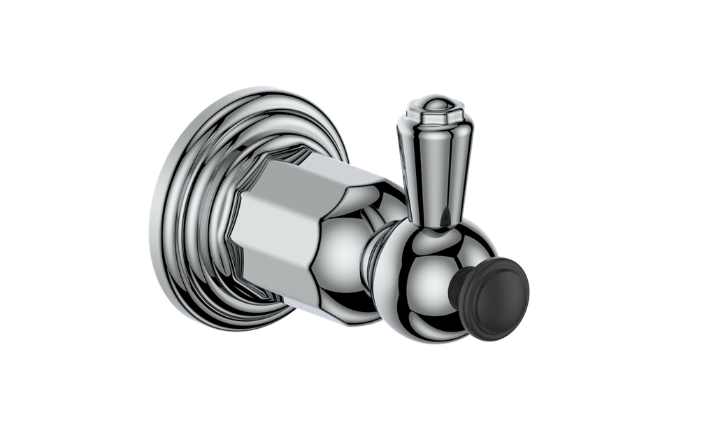Vogt Carinthia Robe Hook in Chrome & Matte Black – BA.0310.CB