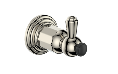 Vogt Carinthia Robe Hook in Polished Nickel & Matte Black – BA.0310.PB