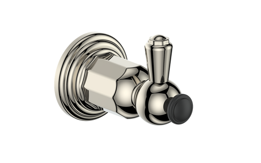Vogt Carinthia Robe Hook in Polished Nickel & Matte Black – BA.0310.PB