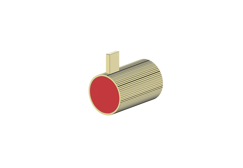 Brushed Gold / Tango Red