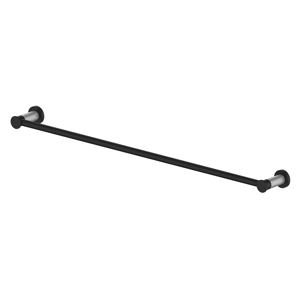 Vogt Drava 24" Single Towel Bar in Chrome / Matte Black - BA.0408.CB