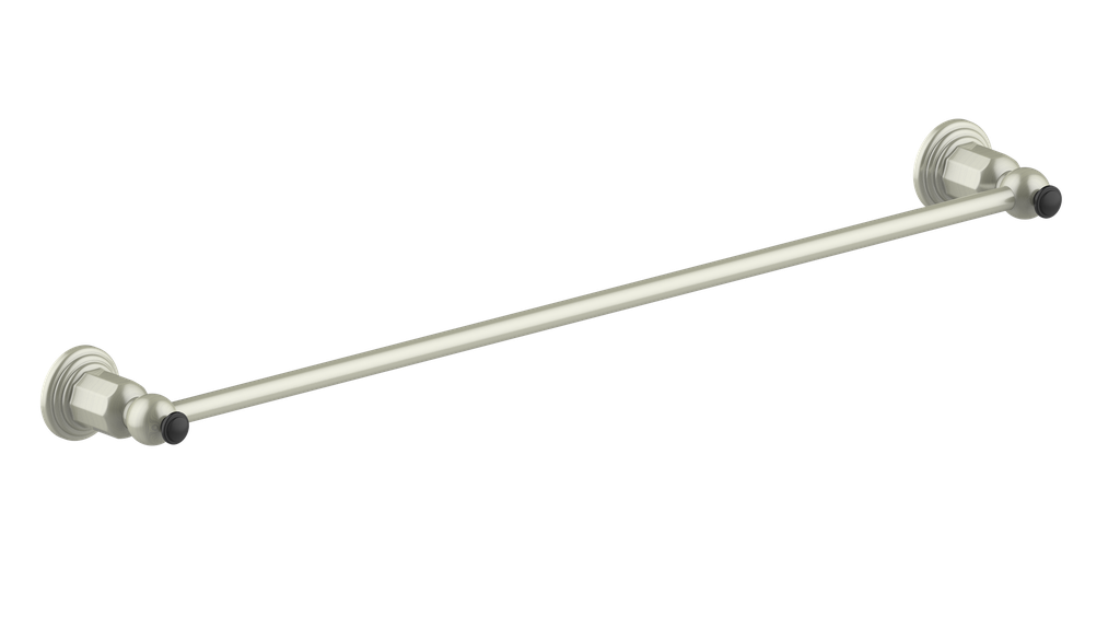 Vogt Carinthia 24" Towel Bar in Brushed Nickel & Matte Black – BA.0410.BB