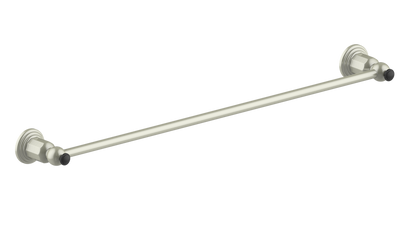 Vogt Carinthia 24" Towel Bar in Brushed Nickel & Matte Black – BA.0410.BB