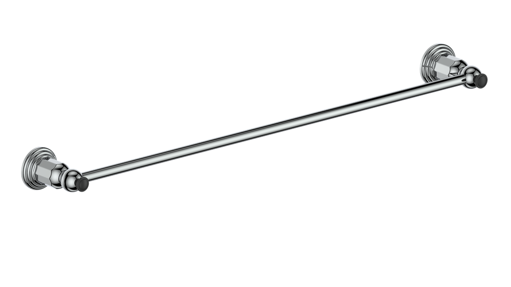Vogt Carinthia 24" Towel Bar in Chrome & Matte Black – BA.0410.CB