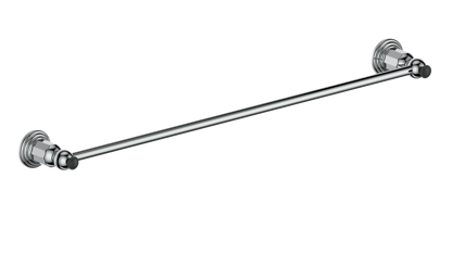 Vogt Carinthia 24" Towel Bar in Chrome & Matte Black – BA.0410.CB
