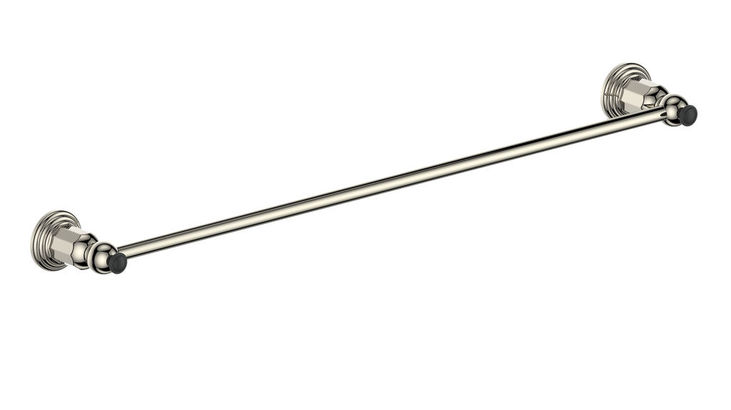 Vogt Carinthia 24" Towel Bar in Polished Nickel & Matte Black – BA.0410.PB