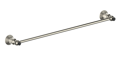 Vogt Carinthia 24" Towel Bar in Polished Nickel & Matte Black – BA.0410.PB