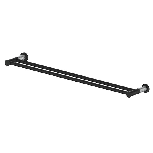 Vogt Drava 24" Double Towel Bar in Chrome / Matte Black - BA.0508.CB