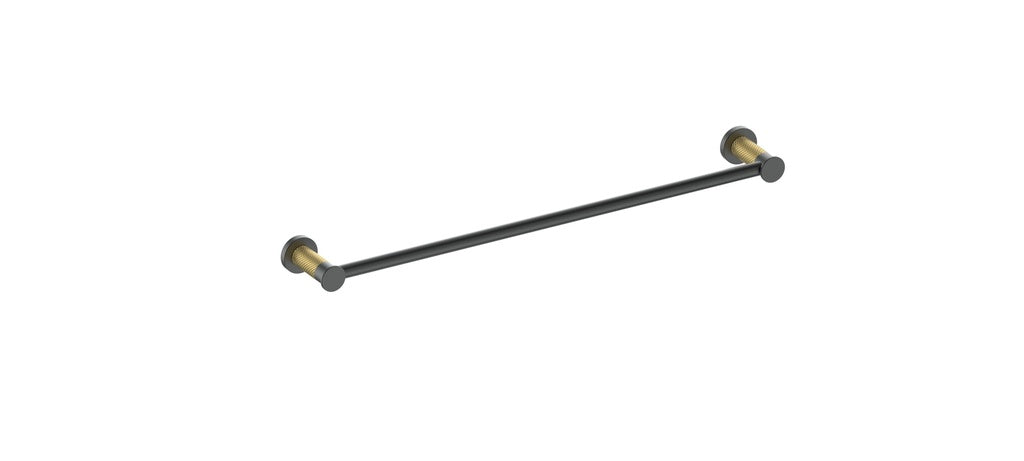 Vogt Drava 18" Single Towel Bar in Brushed Gold / Matte Black - BA.0608.BGB