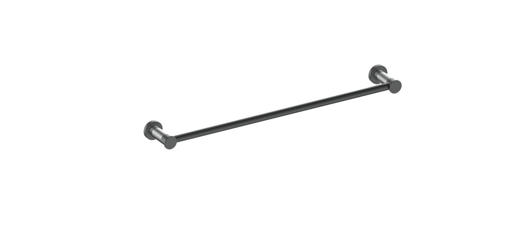 Vogt Drava 18" Single Towel Bar in Chrome / Matte Black - BA.0608.CB
