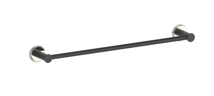 Vogt Zehn 18" Single Towel Bar - Polished Nickel / Matte Black (BA.0609.PB)
