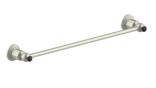 Vogt Carinthia 18" Towel Bar in Brushed Nickel & Matte Black – BA.0610.BB