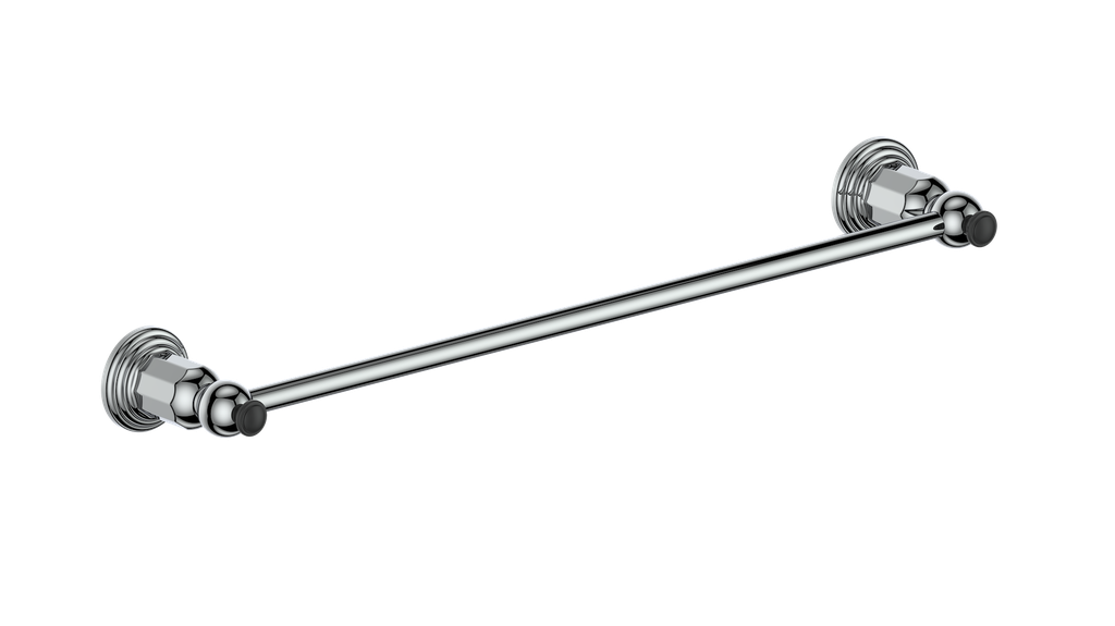 Vogt Carinthia 18" Towel Bar in Chrome & Matte Black – BA.0610.CB