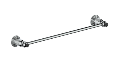 Vogt Carinthia 18" Towel Bar in Chrome & Matte Black – BA.0610.CB