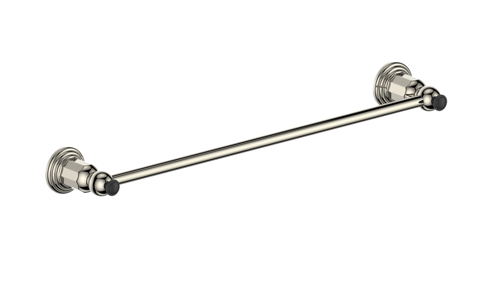 Vogt Carinthia 18" Towel Bar in Polished Nickel & Matte Black – BA.0610.PB