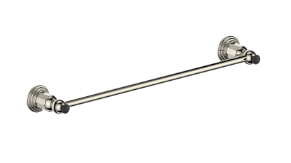 Vogt Carinthia 18" Towel Bar in Polished Nickel & Matte Black – BA.0610.PB