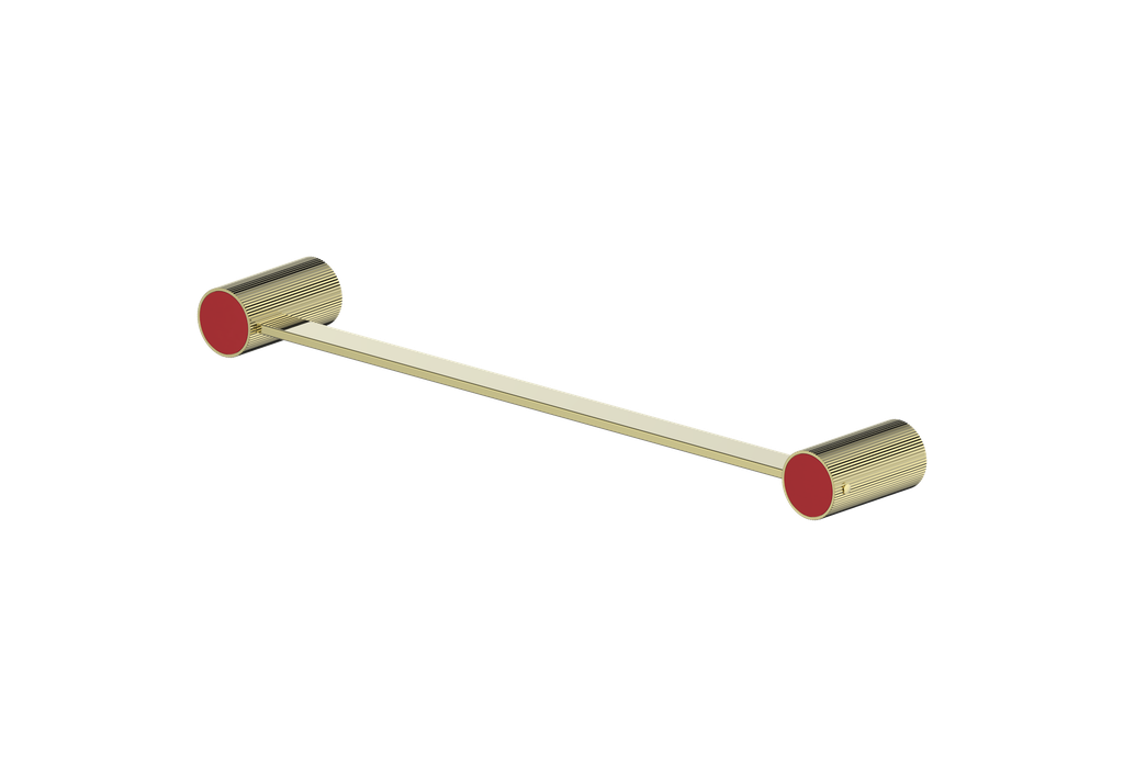 Brushed Gold / Tango Red