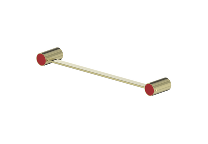 Brushed Gold / Tango Red