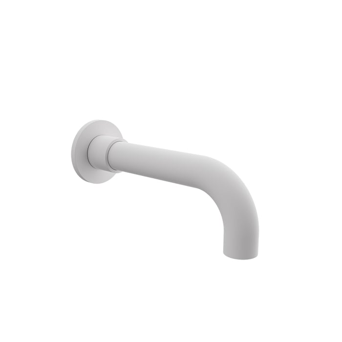 Baril Round Modern Tub Spout Without Diverter - White