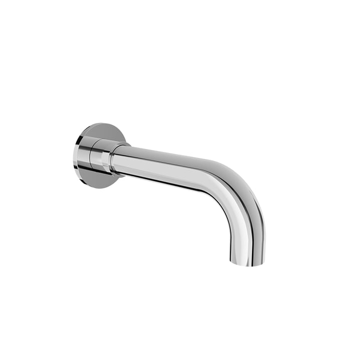 Baril Round Modern Tub Spout Without Diverter - Polished Chrome