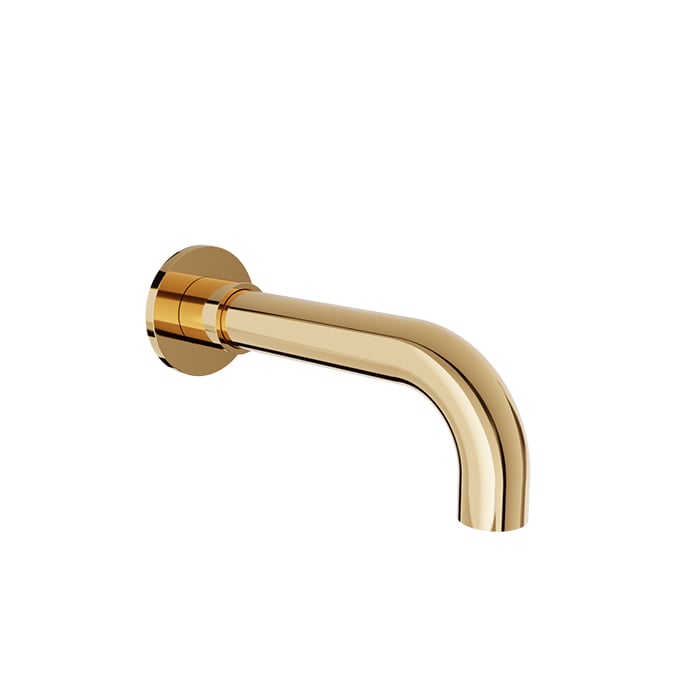 Baril Round Modern Tub Spout Without Diverter - Gold