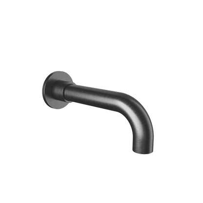 Baril Round Modern Tub Spout Without Diverter - Black Titanium