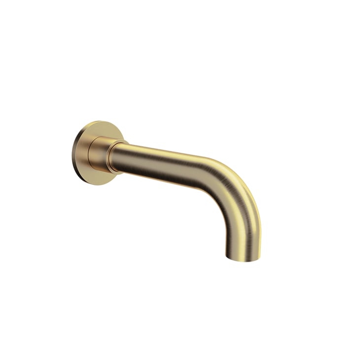 Baril Round Modern Tub Spout Without Diverter - Warm Gold