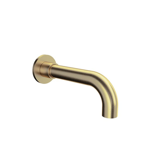 Baril Round Modern Tub Spout Without Diverter - Warm Gold