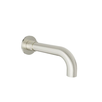 Baril Round Modern Tub Spout Without Diverter - Brushed Nickel