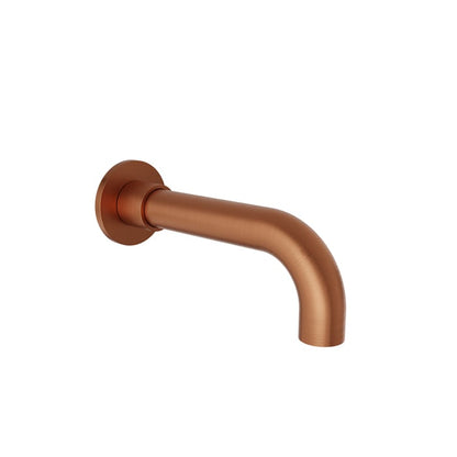 Baril Round Modern Tub Spout Without Diverter - Satin Copper