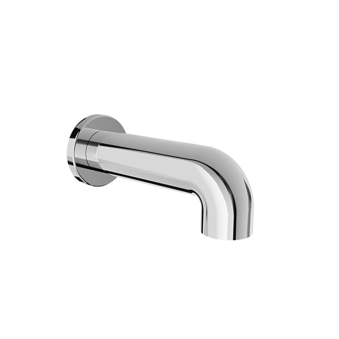 Baril 7" Round Tub Spout Without Diverter - Polished Chrome