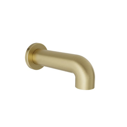 Baril 7" Round Tub Spout Without Diverter - Satin Brass