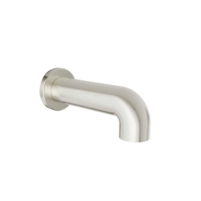 Baril 7" Round Tub Spout Without Diverter - Brushed Nickel