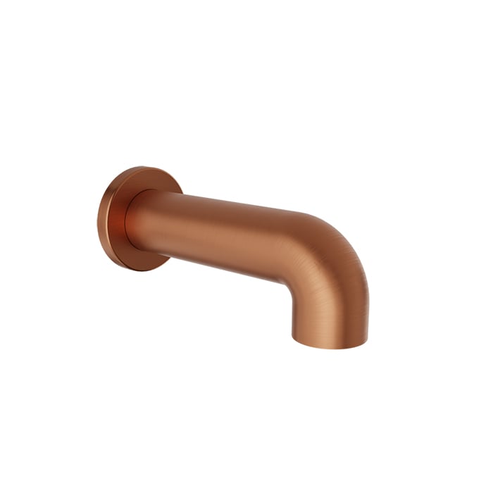 Baril 7" Round Tub Spout Without Diverter - Satin Copper