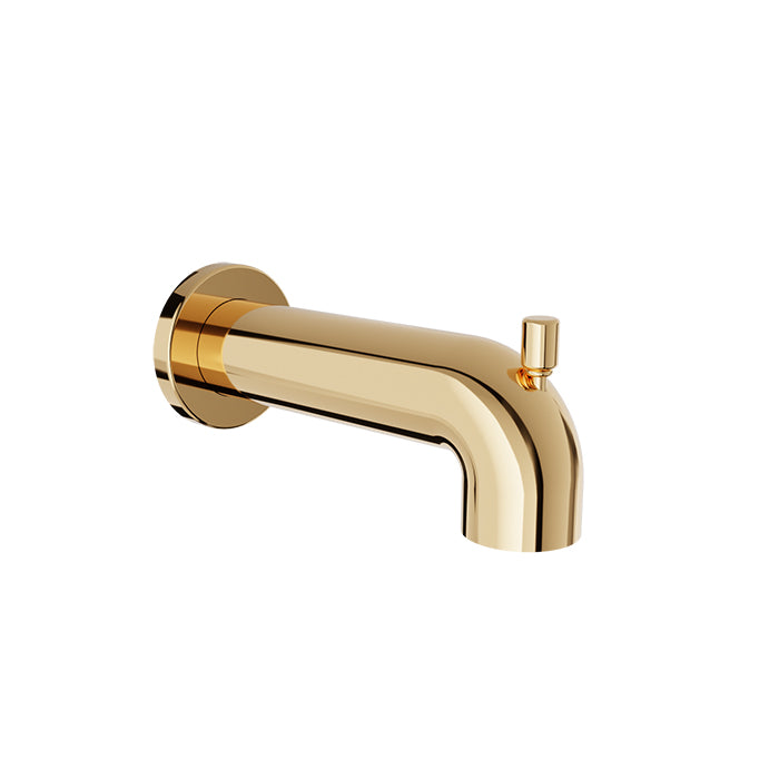 Baril 7" Round Tub Spout With Diverter - Gold