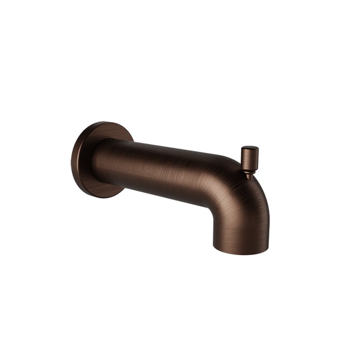 Baril 7" Round Tub Spout With Diverter - Venetian Bronze