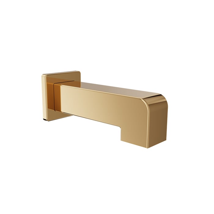 Baril 7" Square Tub Spout Without Diverter - Gold