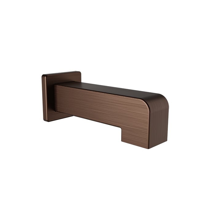 Baril 7" Square Tub Spout Without Diverter - Venetian Bronze