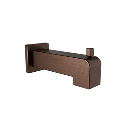 Baril 7" Square Tub Spout With Diverter - Venetian Bronze