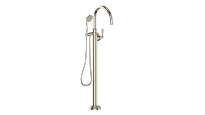 Vogt Carinthia Floor-Mount Tub Filler in Polished Nickel with Round Handle – BF.C1.2100.PN