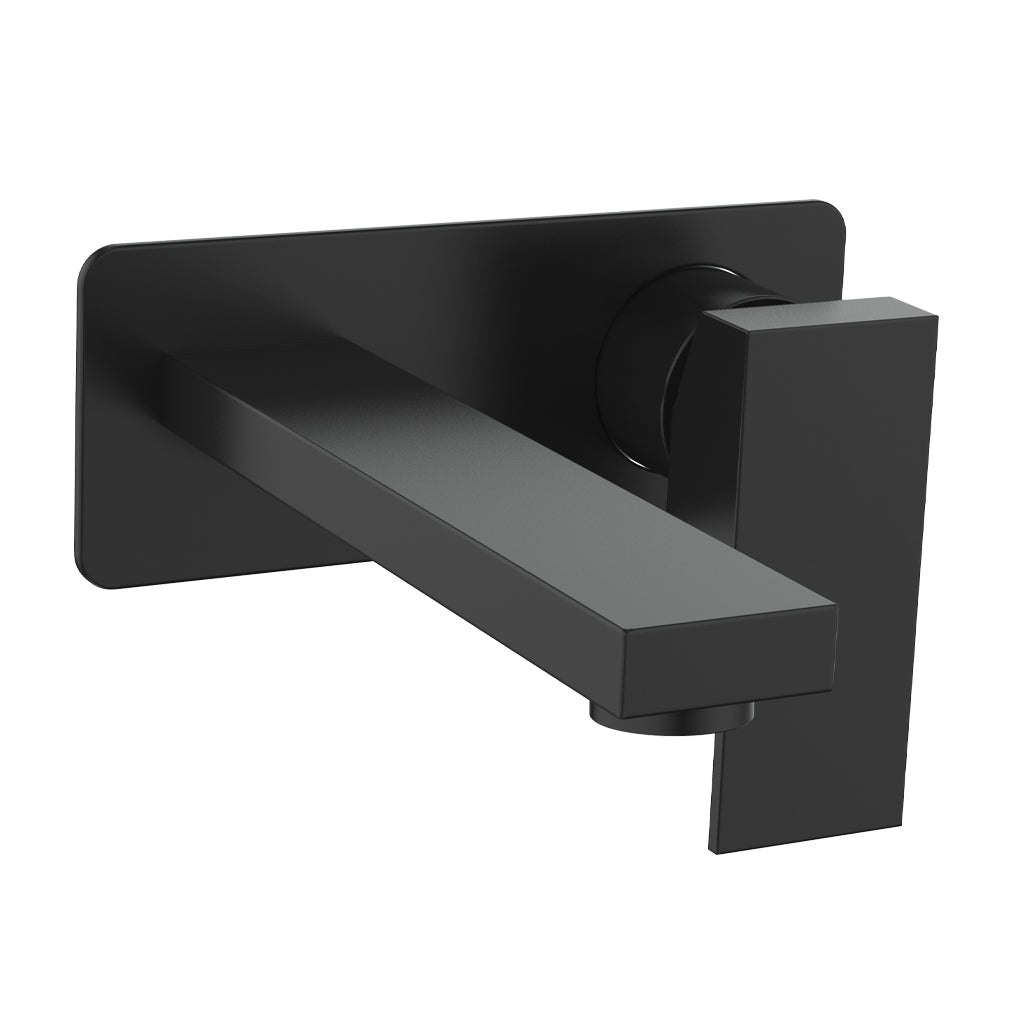 Vogt Kapfenberg Wall Mount Lavatory Faucet with Single Face Plate BF.KG.1410 in Matte Black
