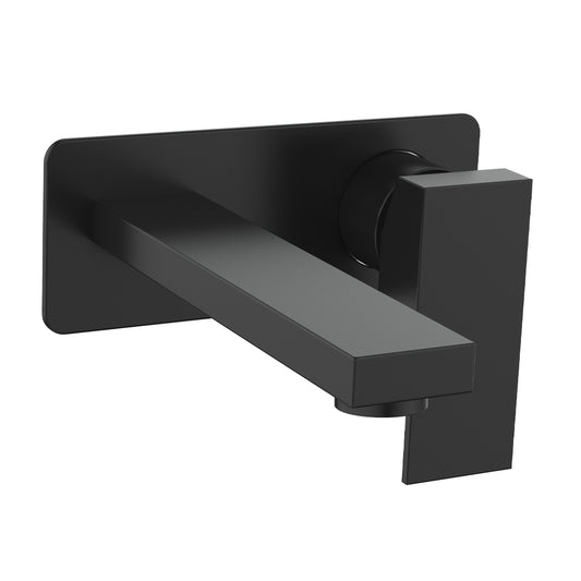 Vogt Kapfenberg Wall Mount Lavatory Faucet with Single Face Plate BF.KG.1410 in Matte Black